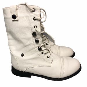 White Combat Boots Size 5.5